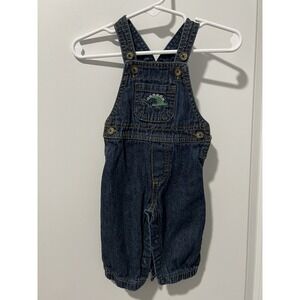 Just One You By Carter's‎ Embroidered Dinosaur Denim Overalls Bib 3M